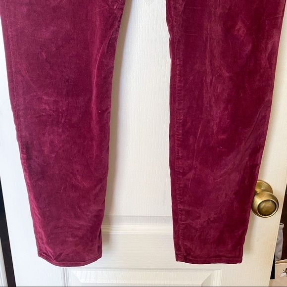 Reformation Pant Rebecca Velvet High Rise Skinny Aubergine 31 GUC - Picture 4 of 7